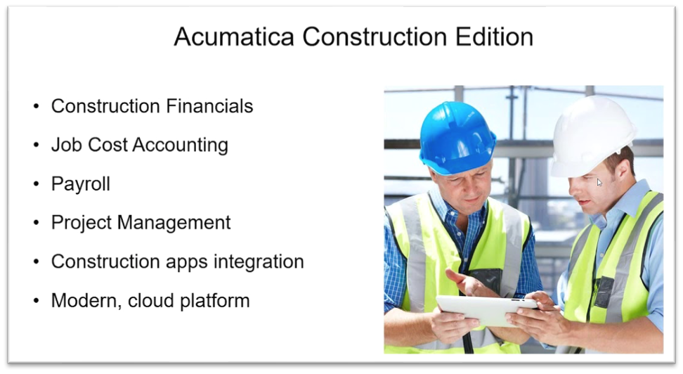 Acumatica Construction Reporting and Analytics