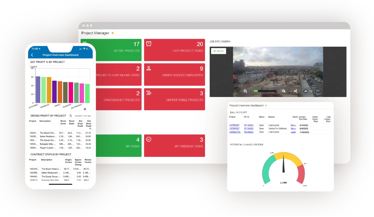 acumatica project management dashboard